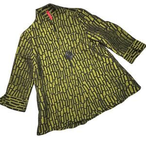 IC by Connie K Jacket Textured Geometric Avant-Garde Funky Artsy Mod Blazer S